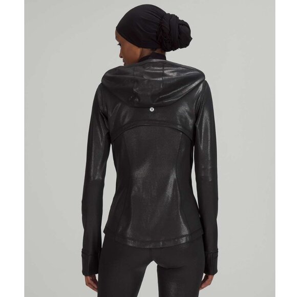 Lululemon Hooded Define Jacket Shine / Size 8 / Black Nulu Special Shimmer - Picture 2 of 10